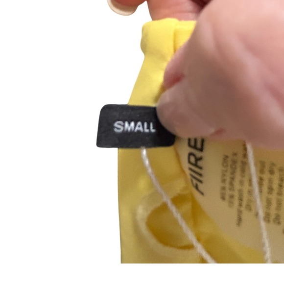 FIIRE Yellow High Waisted Bikini Set Strappy Back Two Piece Swimsuit Small NEW - Picture 6 of 8